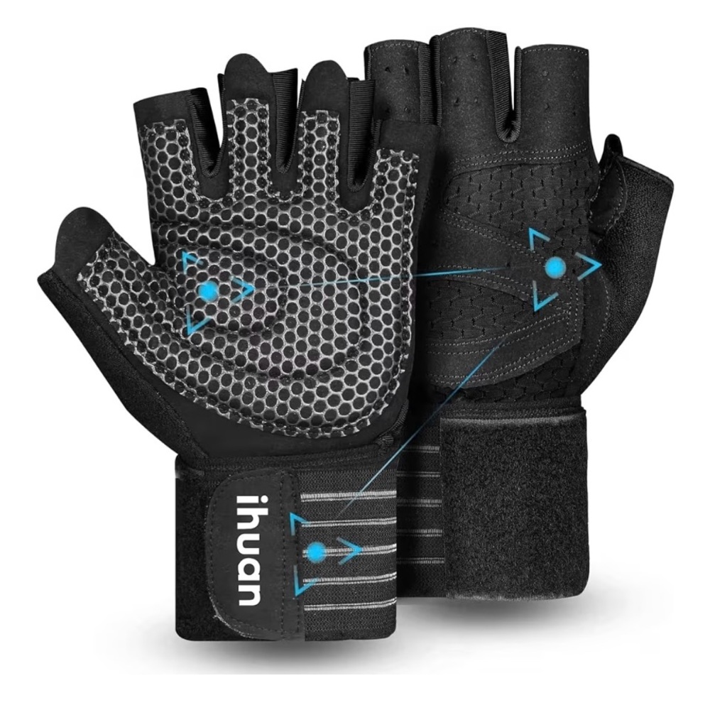 ihuan Ventilated Weight Lifting Gym Workout Gloves for Men and Women